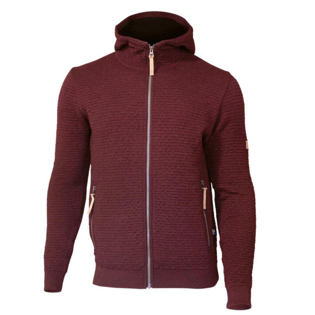 Ivanhoe vest Morel Hood Male voor heren van wol - Ruby Wine - Rood
