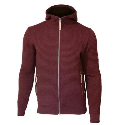 Vest morel hood male voor heren van wol - ruby wine - rood