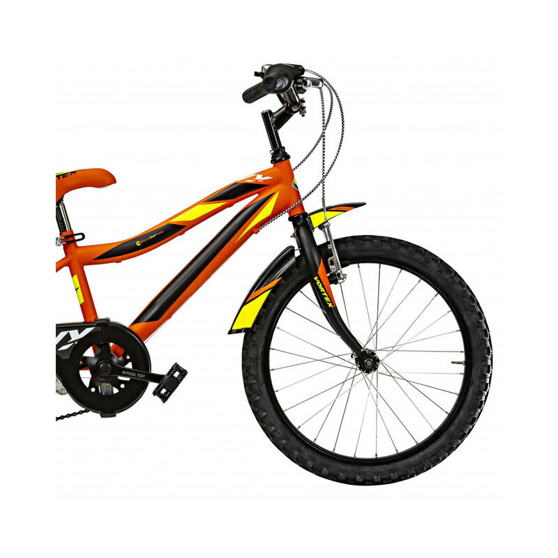 Bicicletta da bambino MTB Canellini VORTEX  20" 6V - Arancione/Nero/Giallo