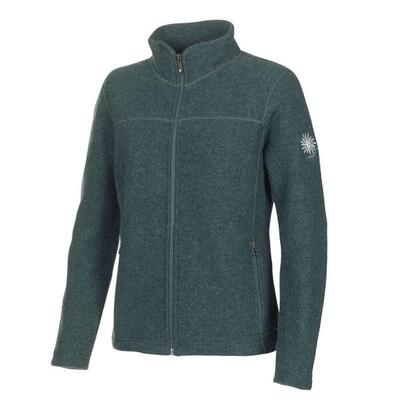 Beata dames wollen full-zip vest atlantic deep - blauw