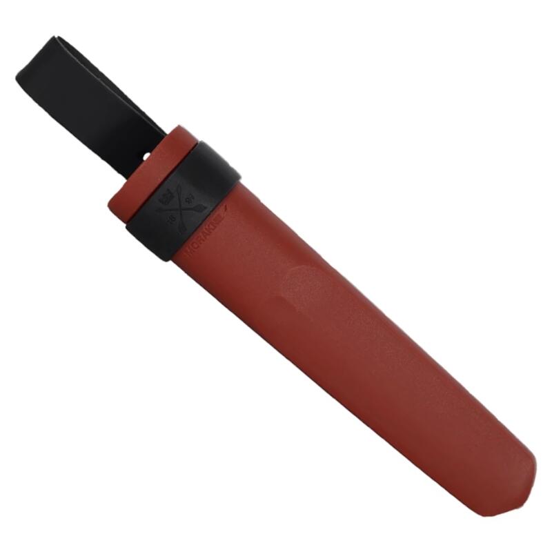 Coltello da sopravvivenza Garberg Dala Red nero carbonio con fodero in cuoio 3/5