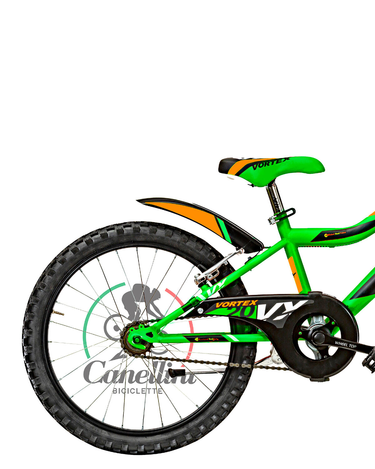 Bicicleta de criança BTT Canellini VORTEX  20" 1V - Verde/Preto/Laranja 3/3