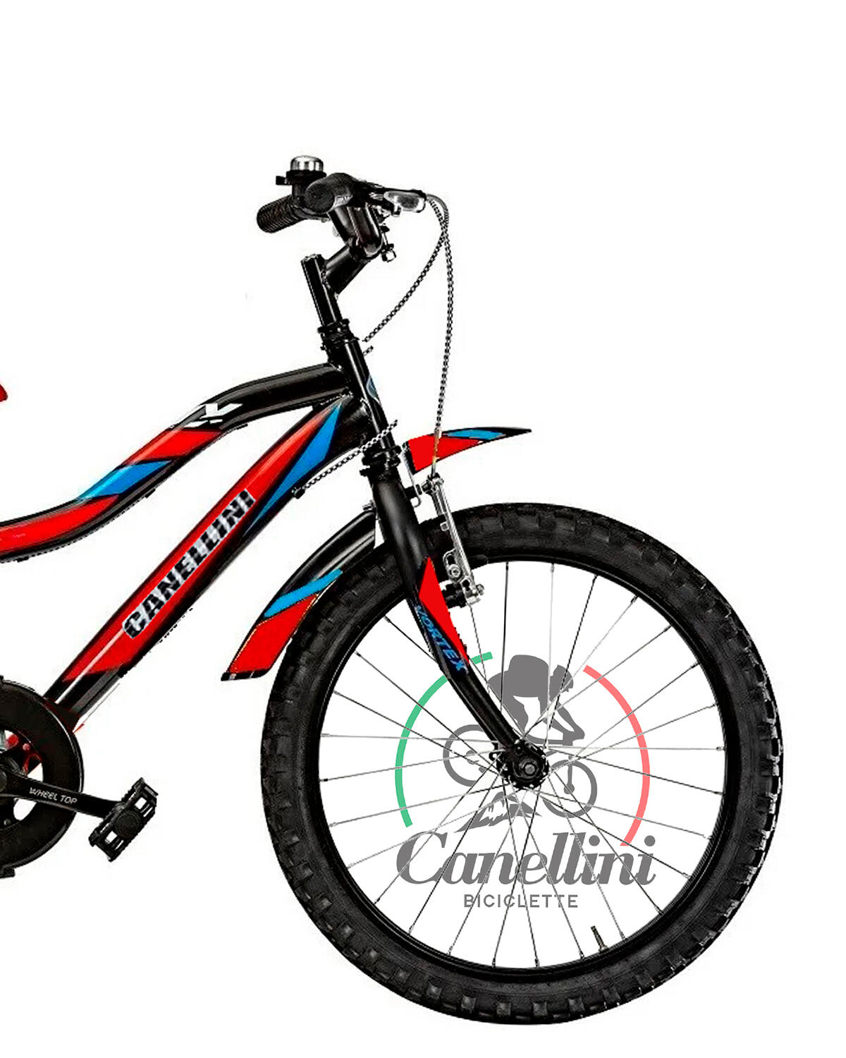 Kinderfiets MTB Canellini VORTEX 20" 1V - Zwart/Rood/Blauw 2/3