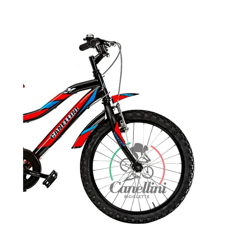 Bicicleta de niño MTB Canellini VORTEX  20" 1V - Negro/Rojo/Azul