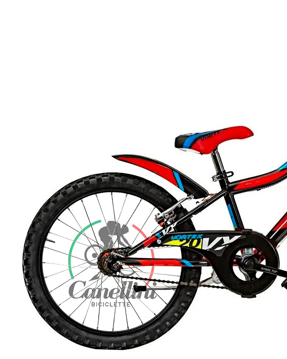 Kinderfiets MTB Canellini VORTEX 20" 1V - Zwart/Rood/Blauw 3/3