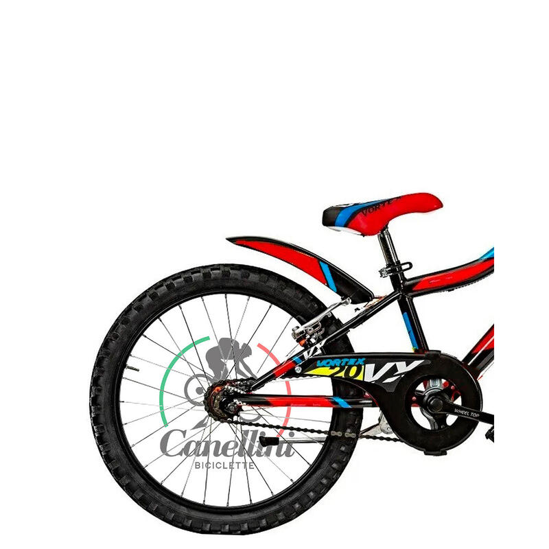 Kinderfiets MTB Canellini VORTEX 20" 1V - Zwart/Rood/Blauw