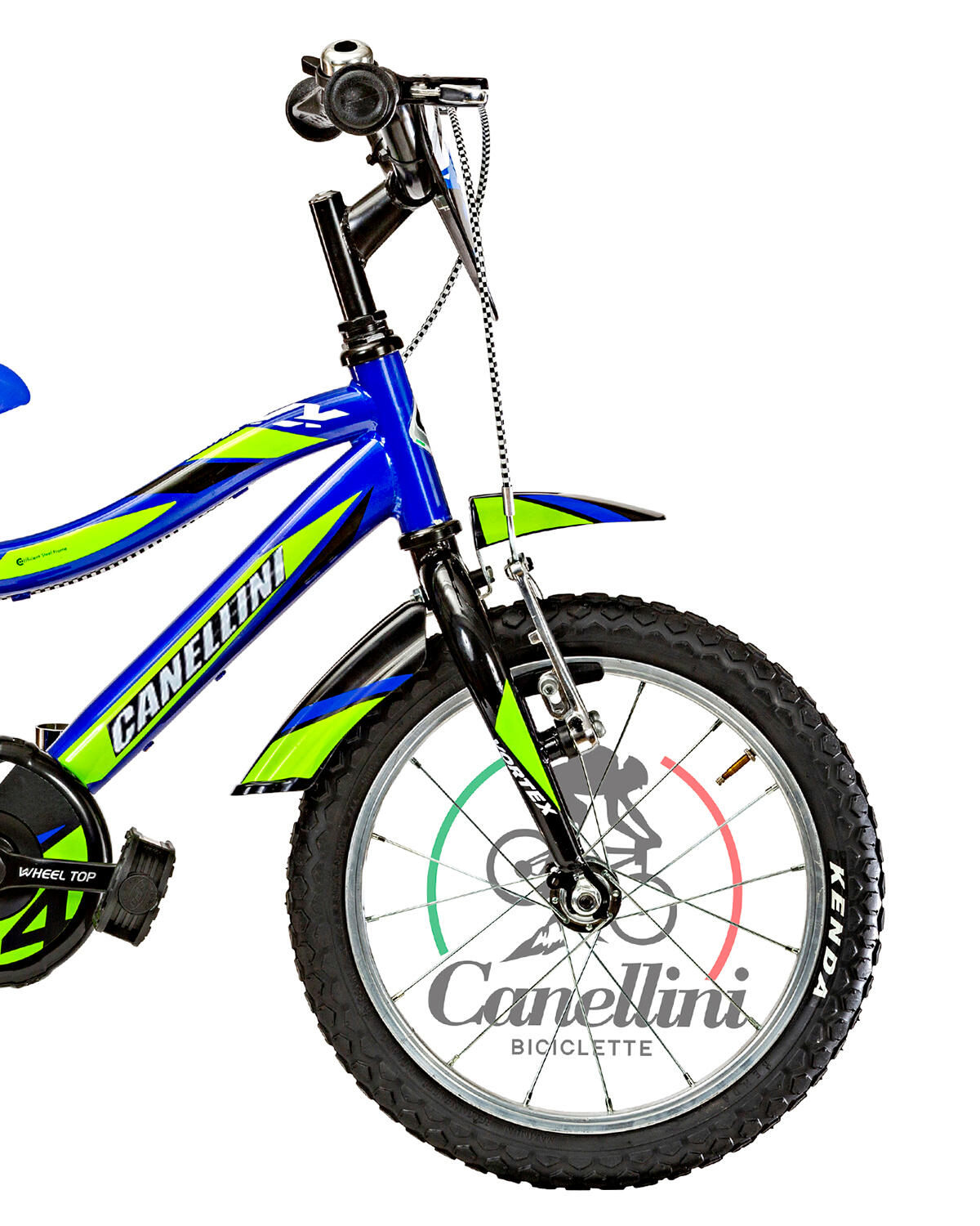 Bicicleta de criança BTT Canellini VORTEX  14" - Azul/Verde/Preto 2/3