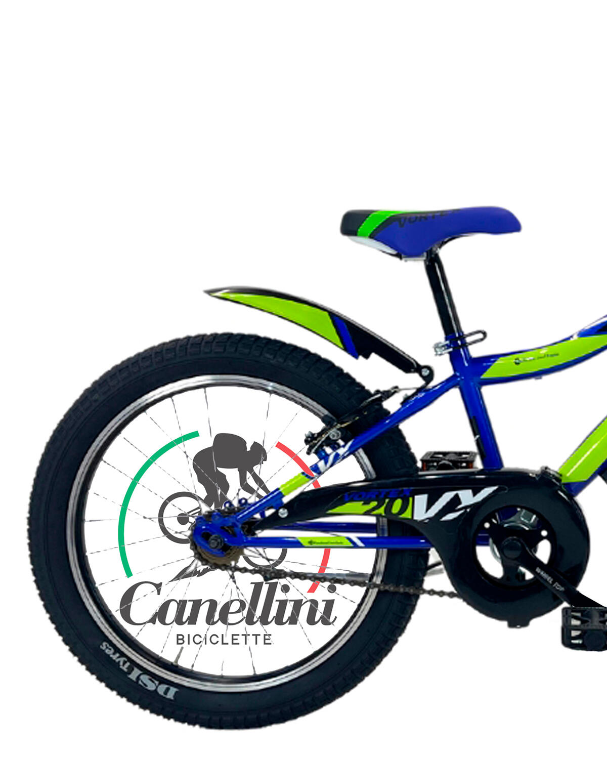 Kinderfiets MTB Canellini VORTEX 20" 1V - Blauw/Groen/Zwart 3/3
