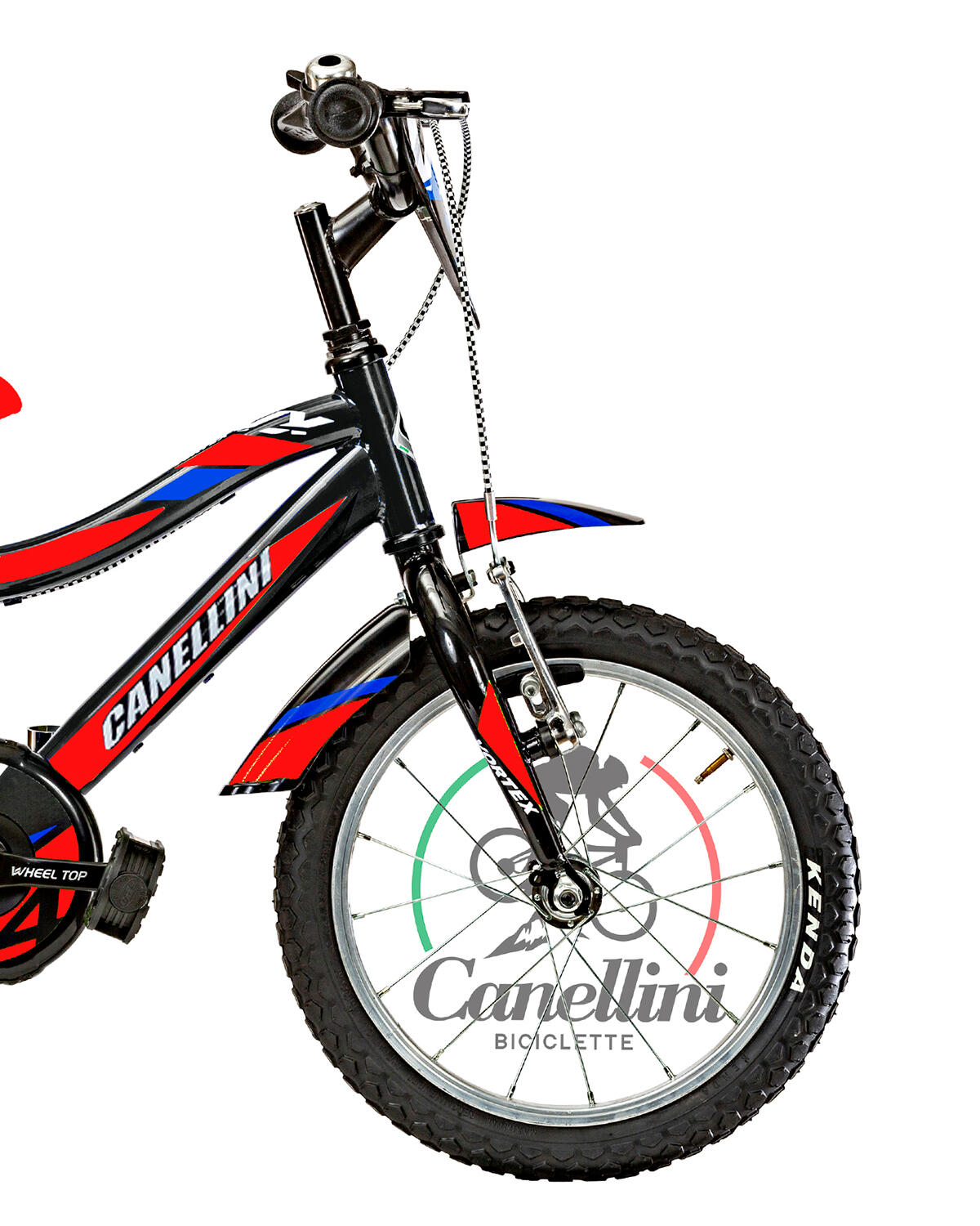 Bicicleta de criança BTT Canellini VORTEX  14" - Preto/Vermelho/Azul 2/3