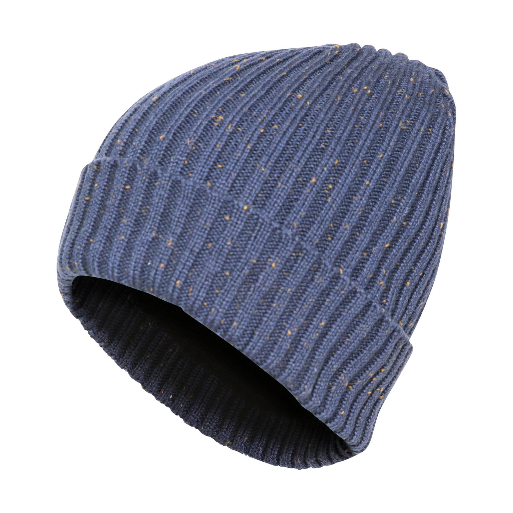 Mens Mateo Slouch Hat (Navy Fleck) 3/4