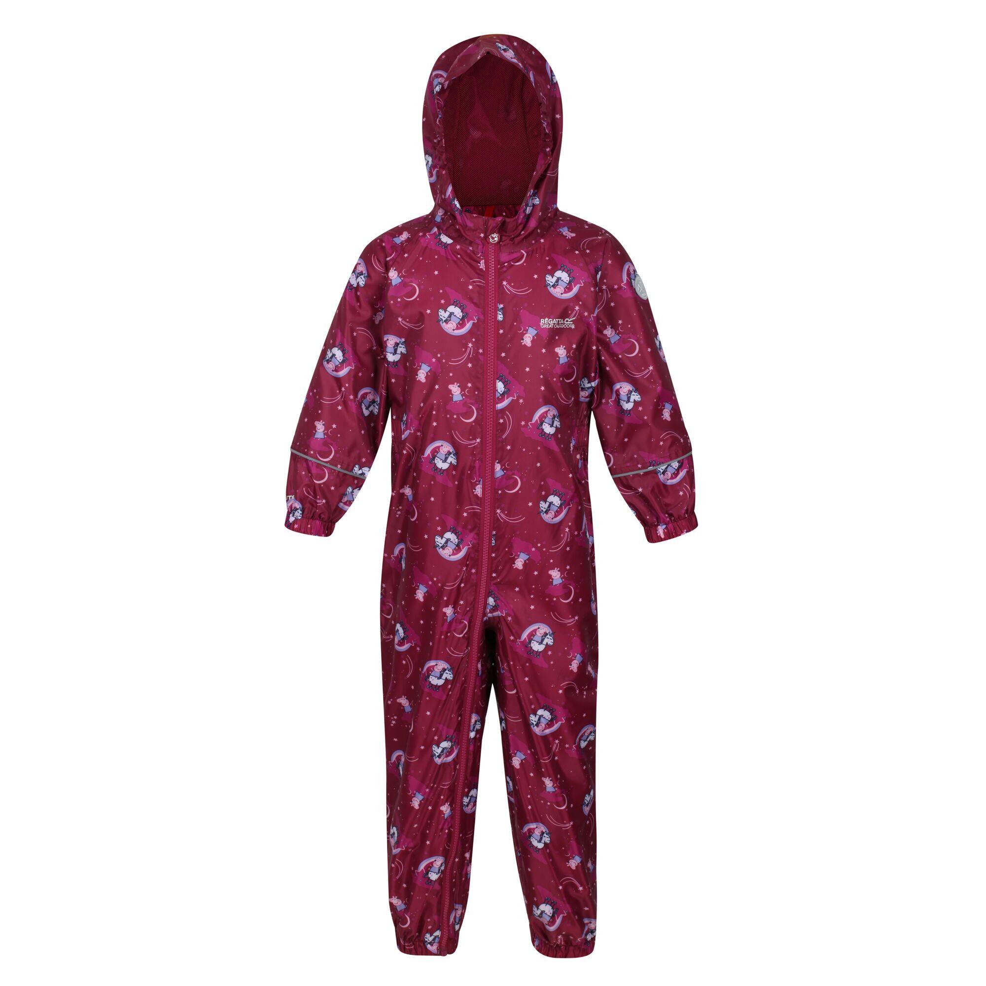 Kids' Rain Suit (Dark Pink)