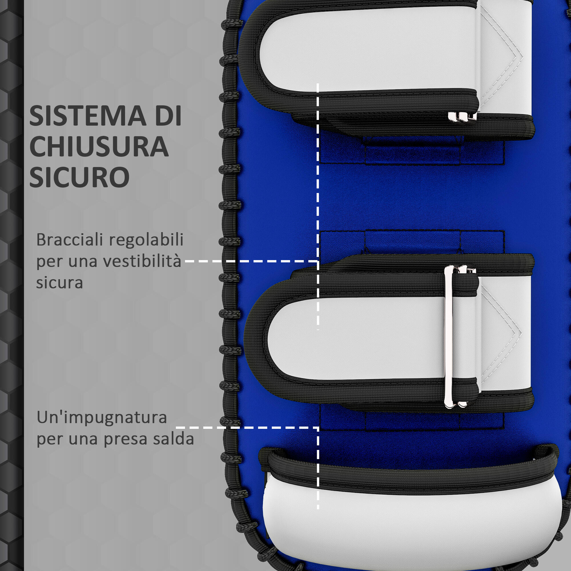 SPORTNOW Colpitore Boxe e Muay Thai Imbottito in EPE e PU Blu 5/7