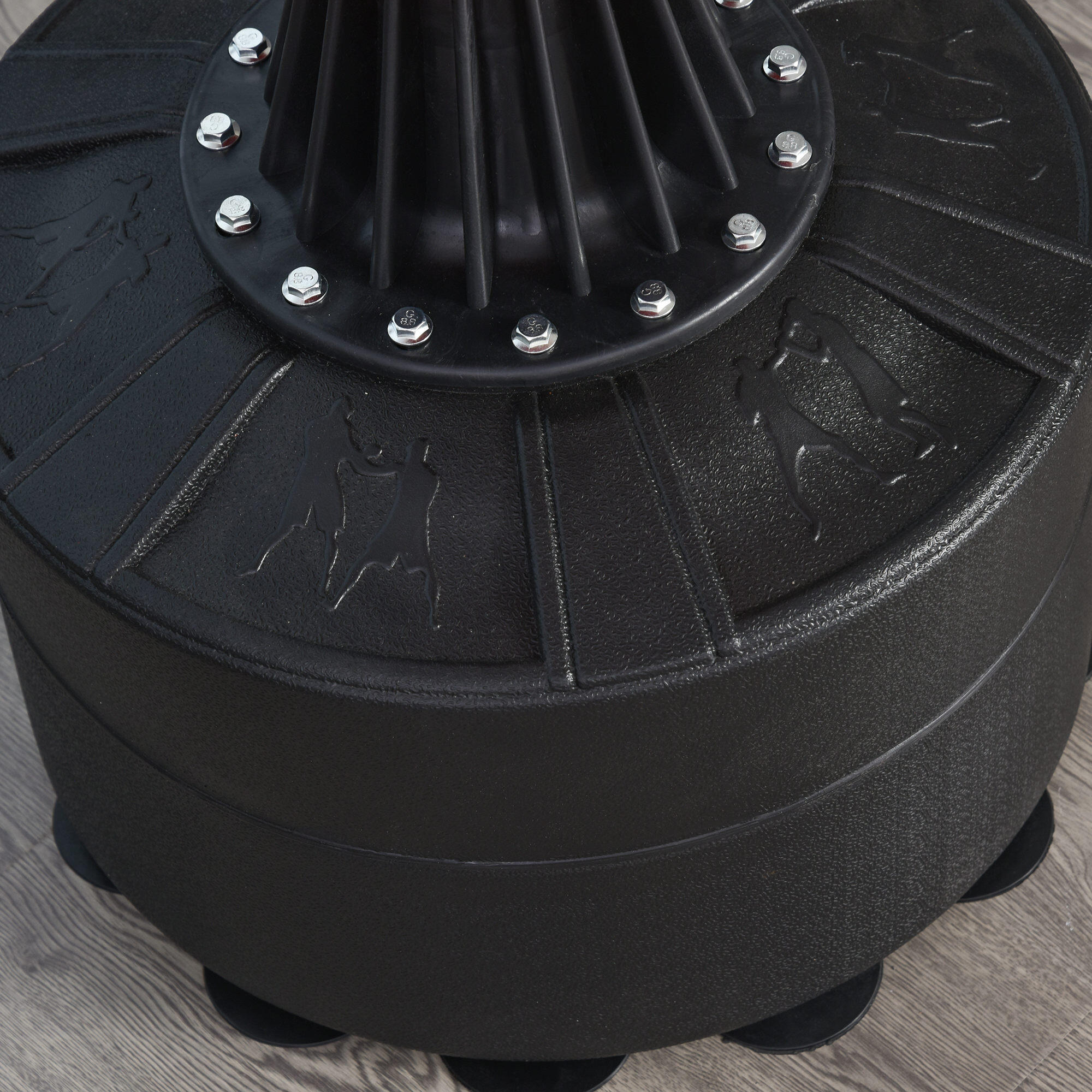 HOMCOM Sacco da Boxe ad Altezza Regolabile con Punching Ball e Base Riempibile 7/7
