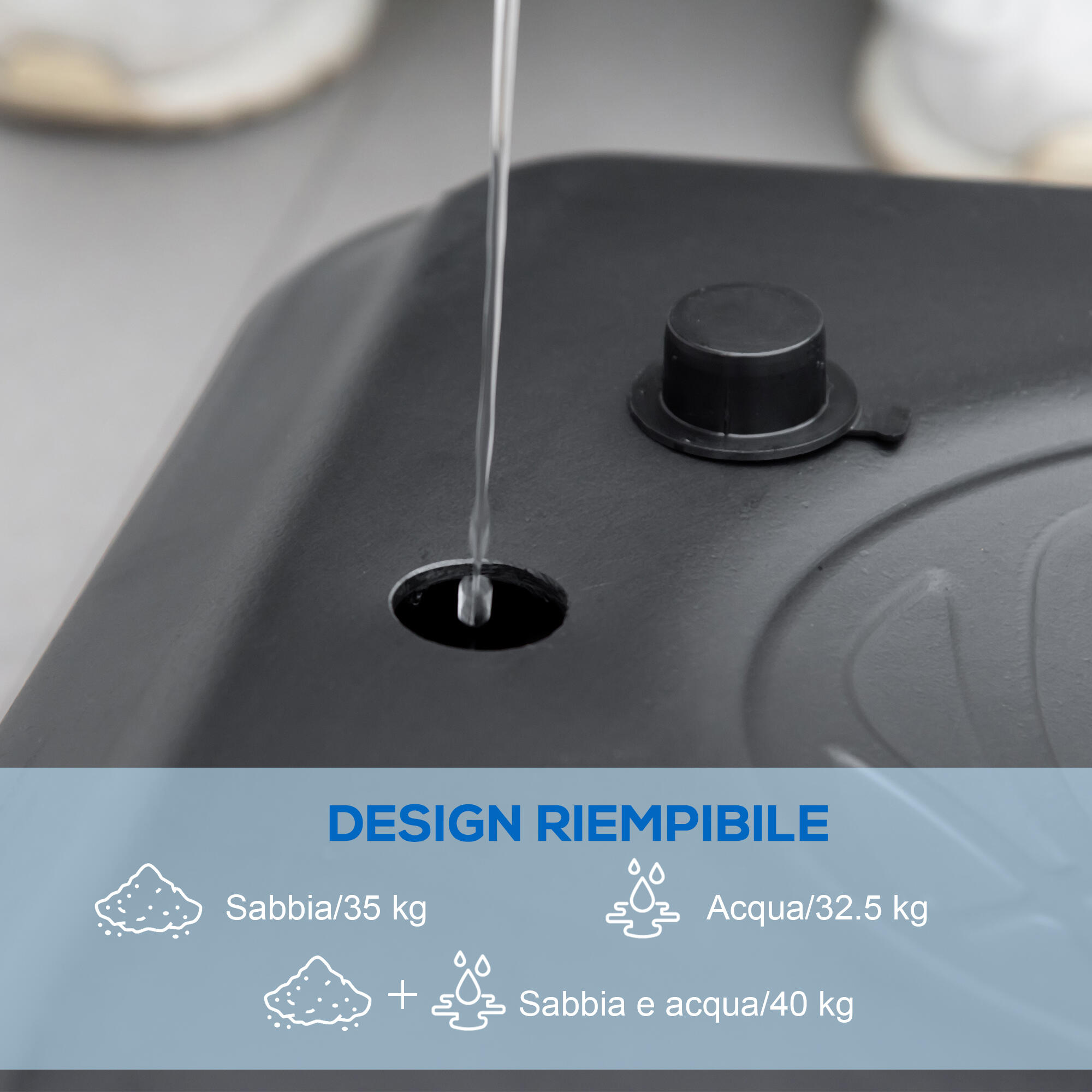 Canestro Basket Regolabile SPORTNOW Con Bersaglio Freccette - 2 In 1, Base Riempibile, Per Giardino - Foto 8