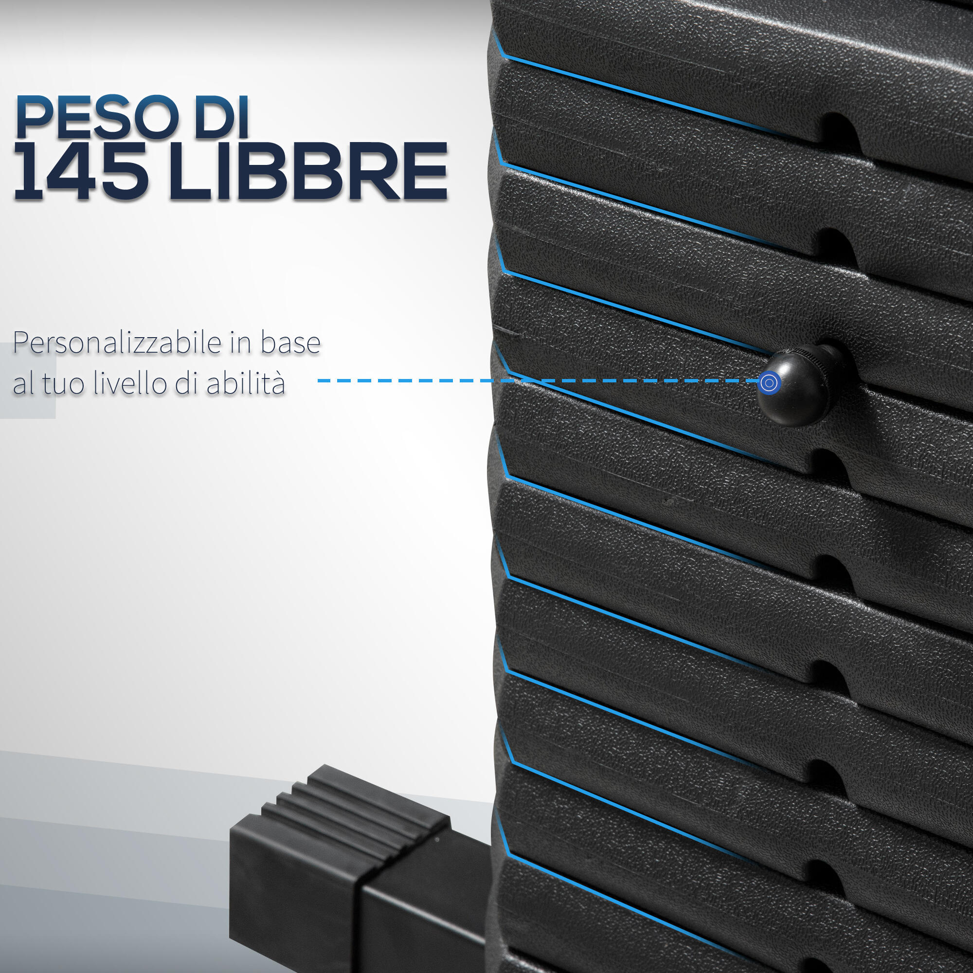 HOMCOM Stazione Fitness in Acciaio e PU con Schienale Imbottito Nero 5/8