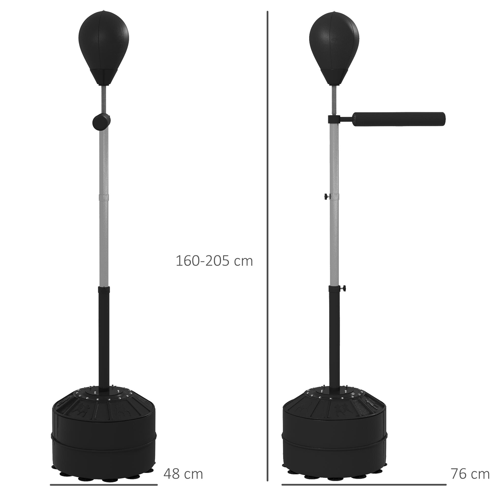SPORTNOW Punching Ball con Barra Girevole e Altezza Regolabile 1.6-2m Nero 3/7
