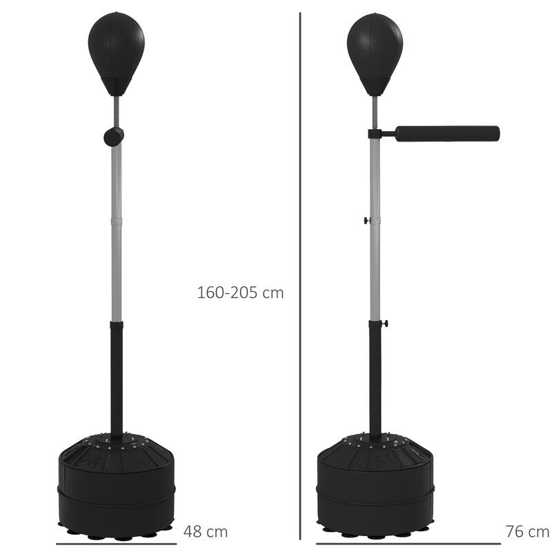 SPORTNOW Minge de Lovire cu Bară Rotativă Și Înălțime Reglabilă 1.6-2m Negru