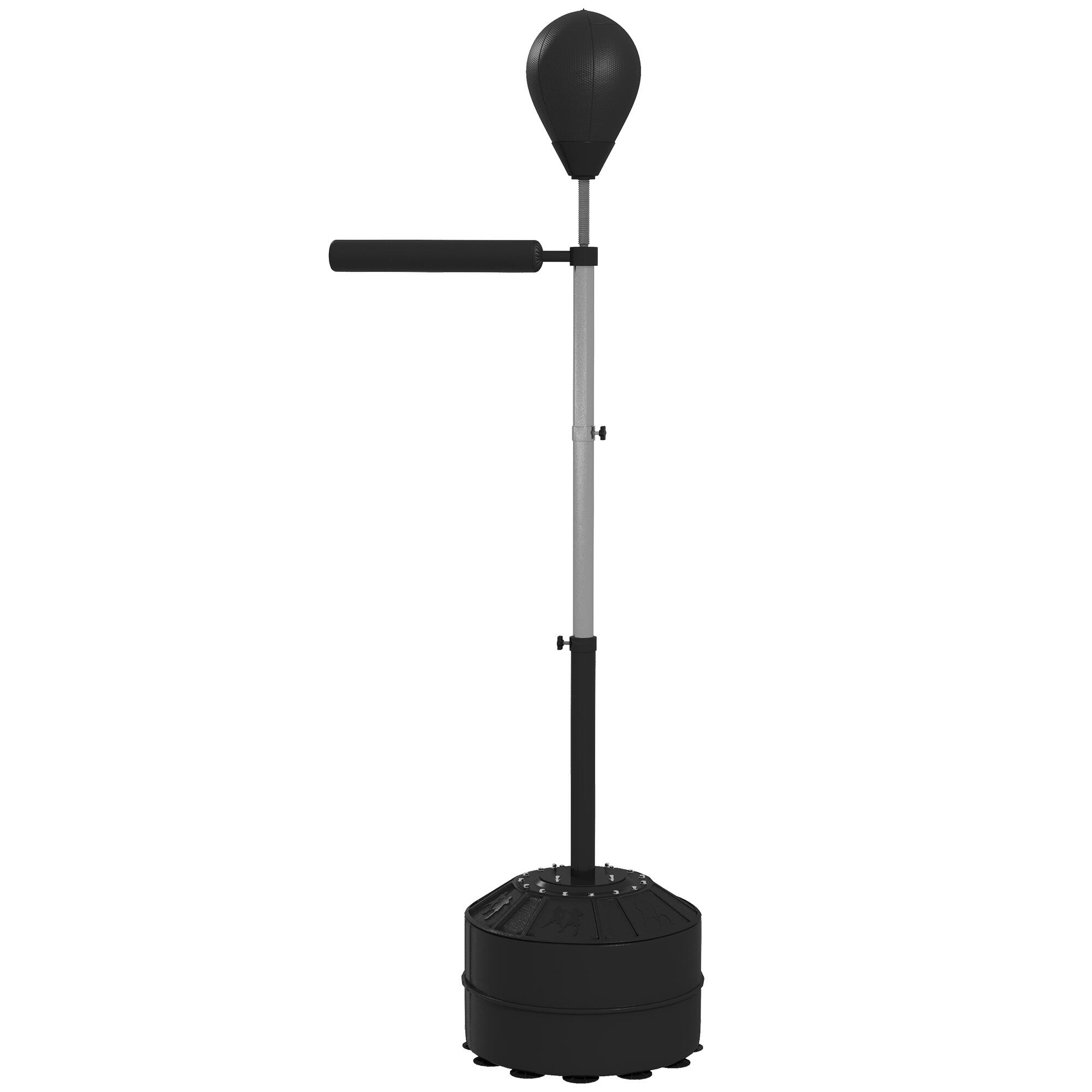 SPORTNOW SPORTNOW Punching Ball con Barra Girevole e Altezza Regolabile 1.6-2m Nero