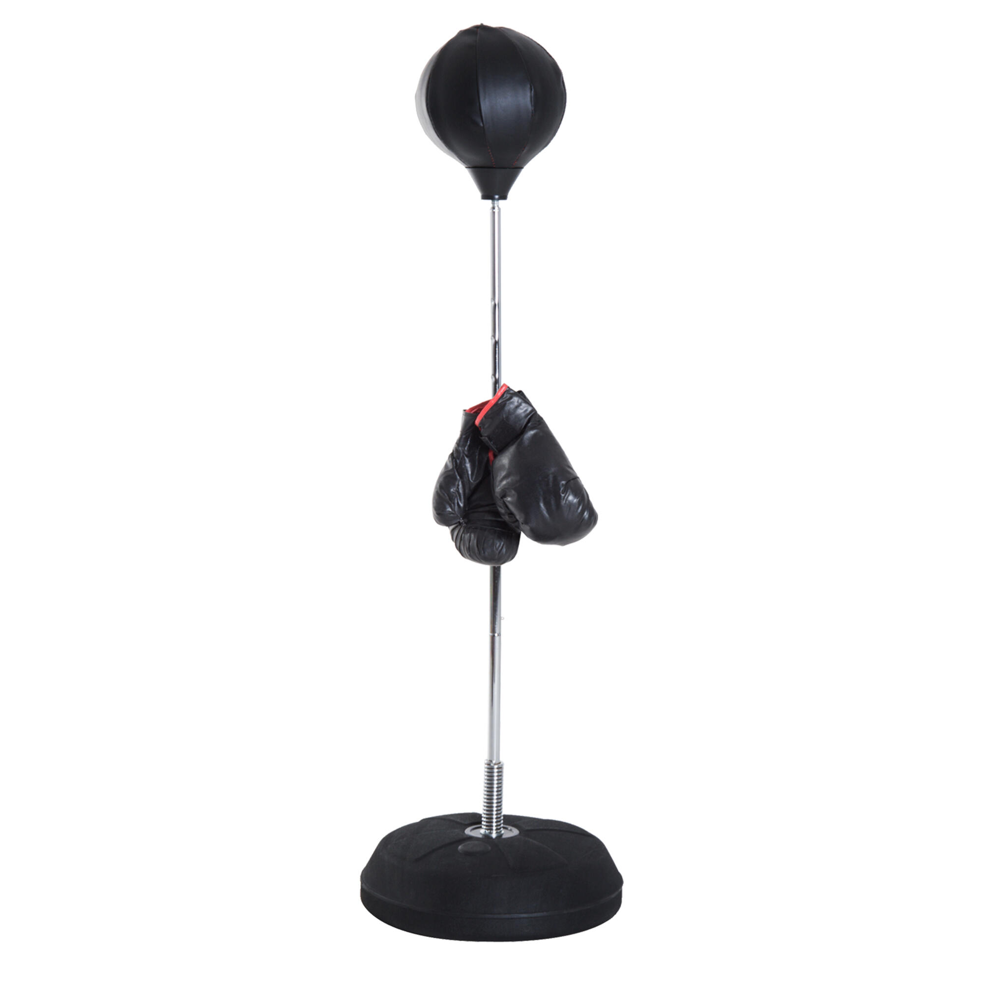 HOMCOM Saco de boxe de pé ø43x126-144 cm preto HOMCOM
