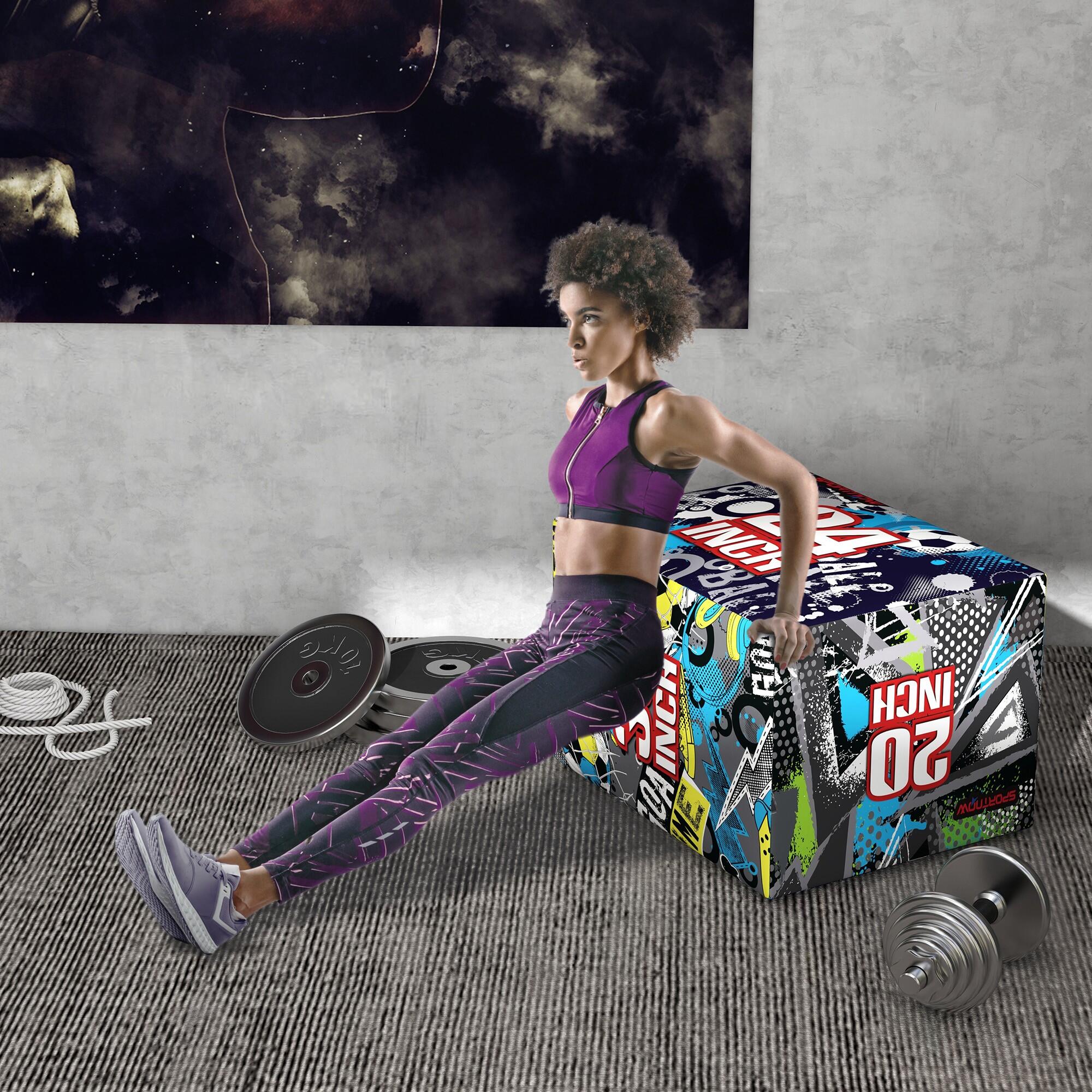SPORTNOW Plyo Box a 3 Altezze Antiscivolo 76x61x51cm 2/7