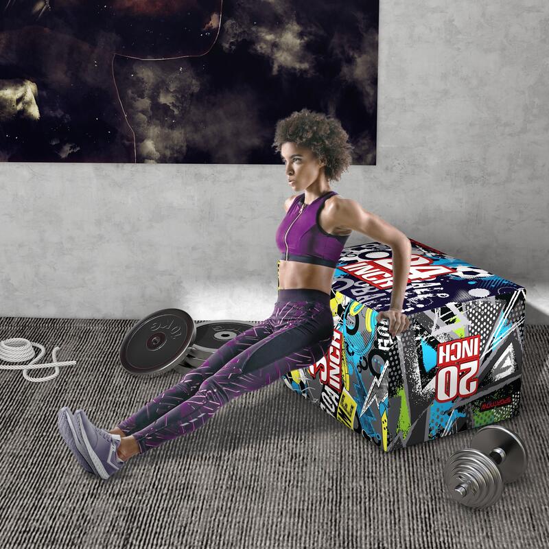 SPORTNOW Cutie Plyo Antiderapantă cu 3 Înălțimi 76X61X51cm