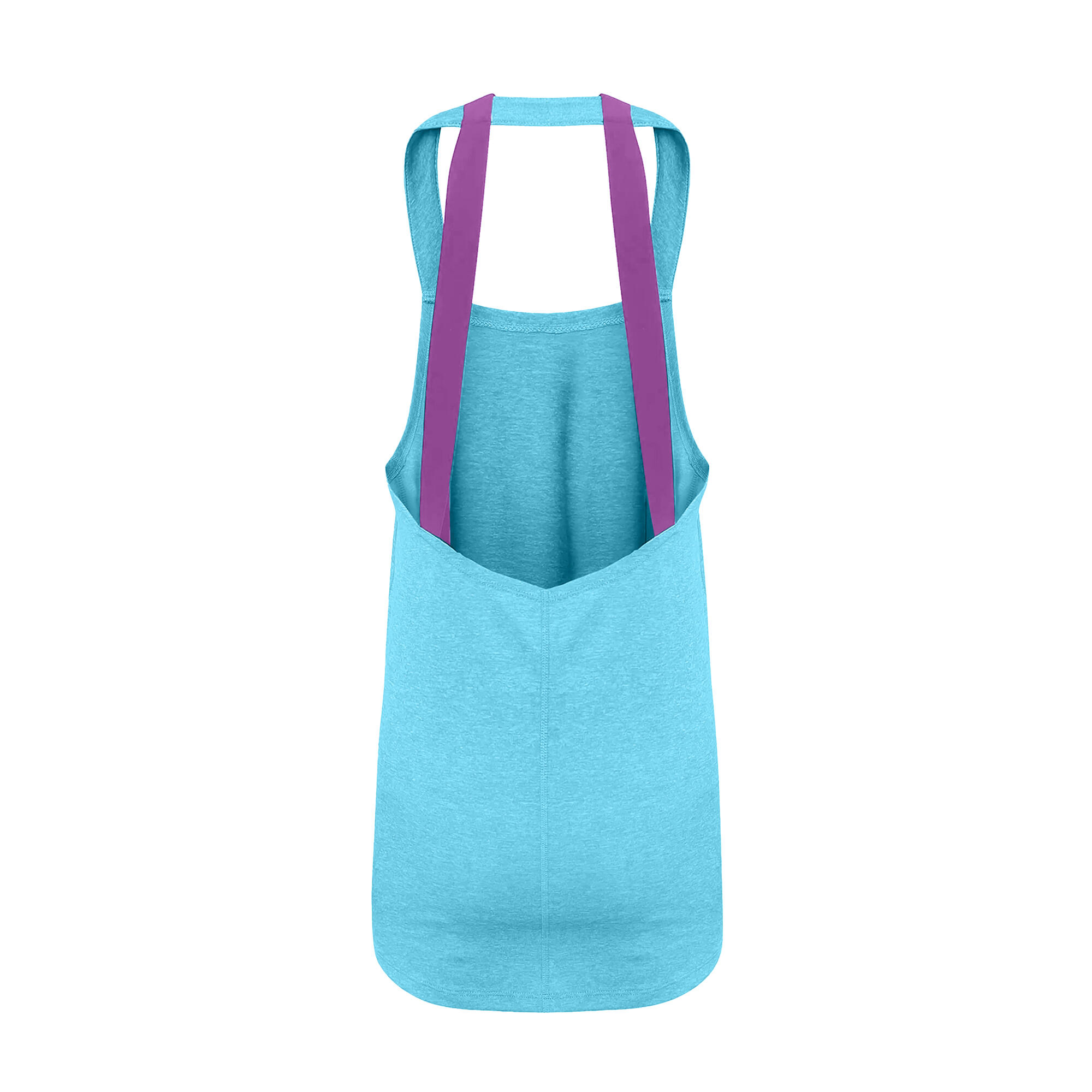 Tri Dri Womens/Ladies Double Strap Back Sleeveless Vest (Turquoise Melange) 2/3