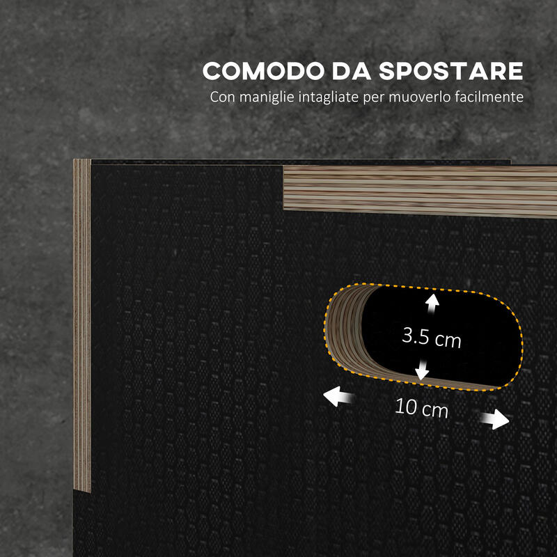 SPORTNOW Cutie Săritură Pliometrică cu 3 Înălțimi, Antiderapant, 61-51-41 cm