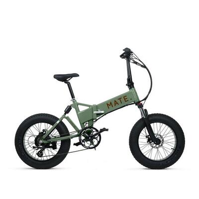 Bici fat bike elettrica Mate unisex adulto pieghevole Dusty Army