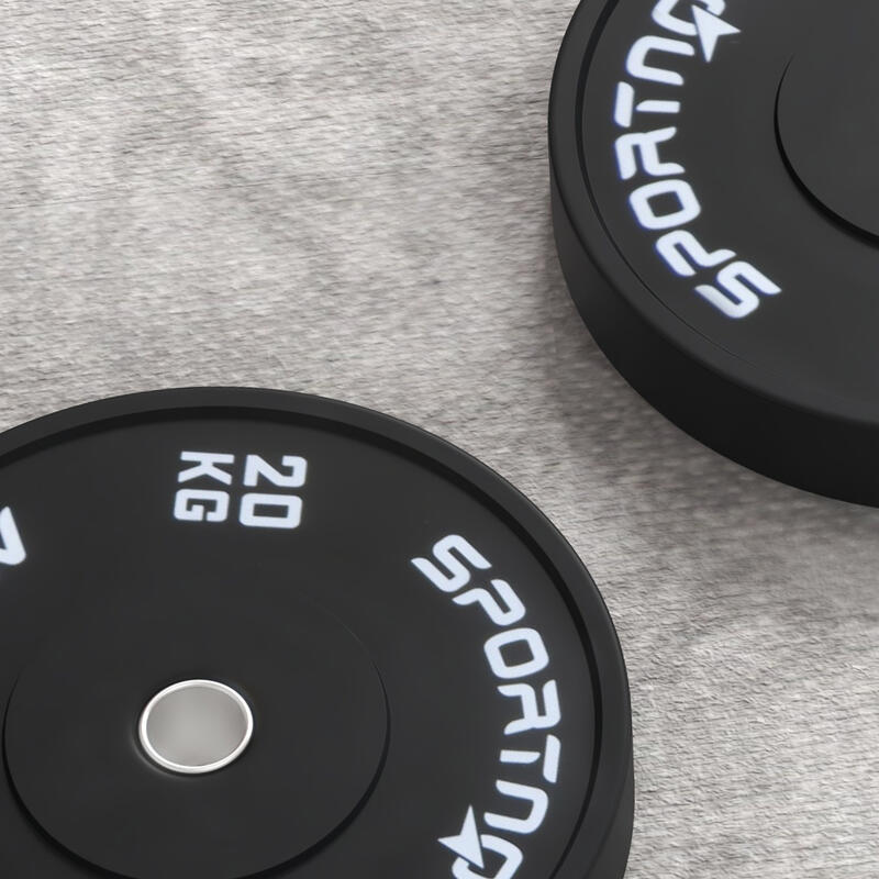 SPORTNOW Set 2 Discuri de Gimnastică de 20 kg pentru Haltere Și Gantere