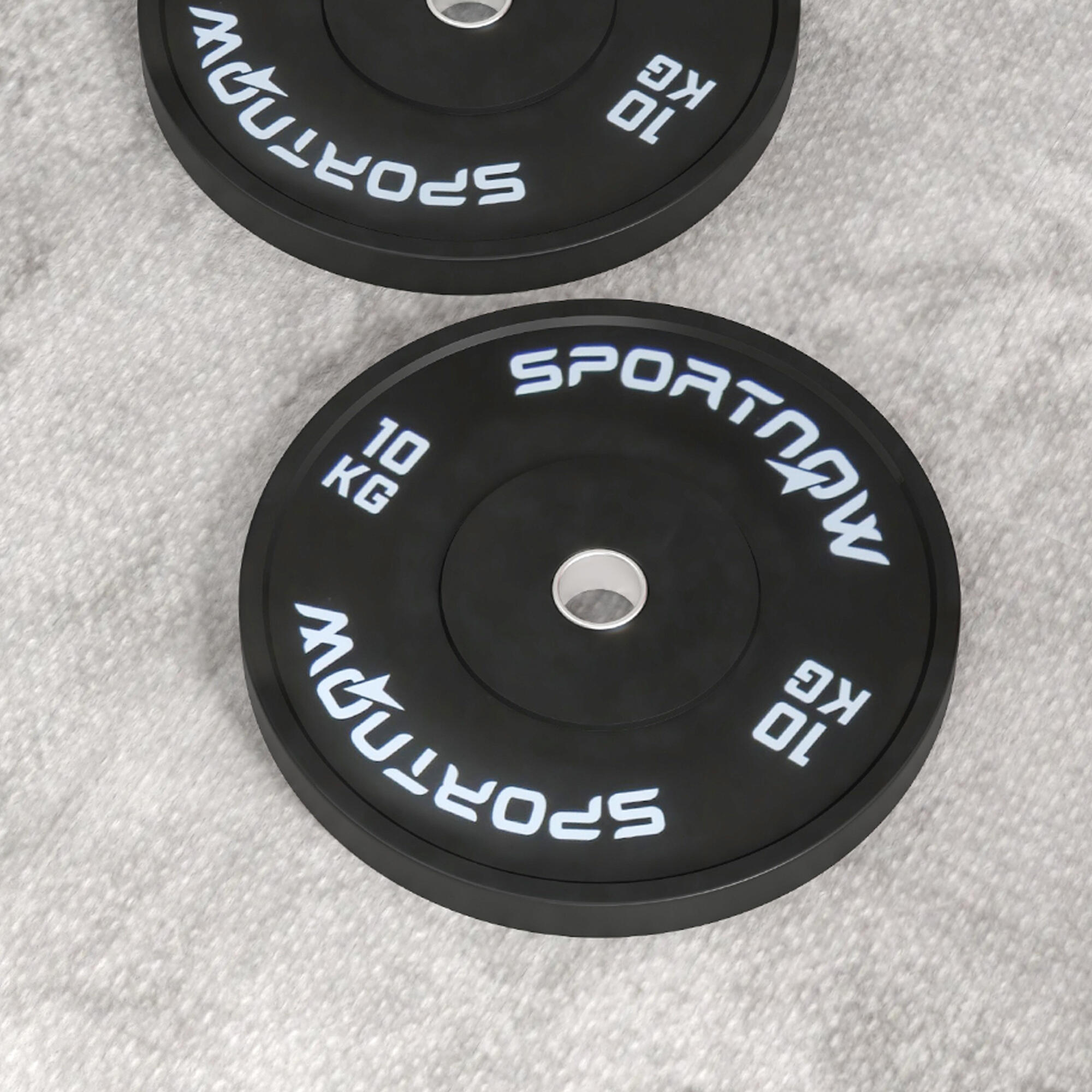 SPORTNOW Set 2 Dischi Palestra da 10kg per Bilanciere e Manubri con Attacco Ø5cm 7/7