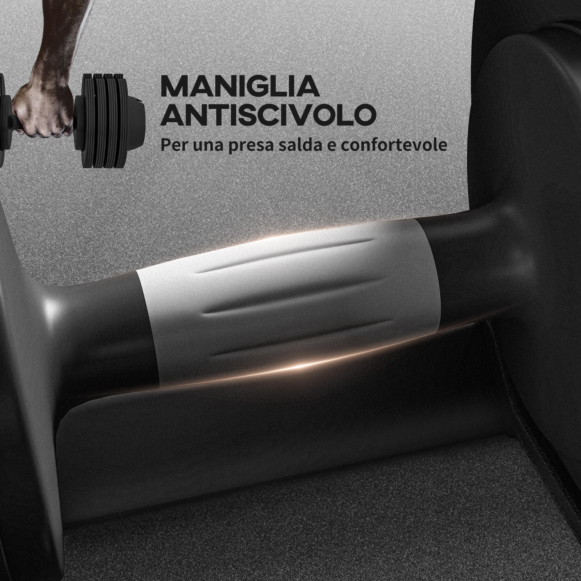 SPORTNOW Set 2 Pesi Regolabili con Spazio Porta Manubri Nero 6/7