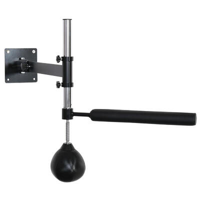 HOMCOM Speed Bag a Parete per Boxe e MMA ad Altezza Regolabile in Acciaio e PU