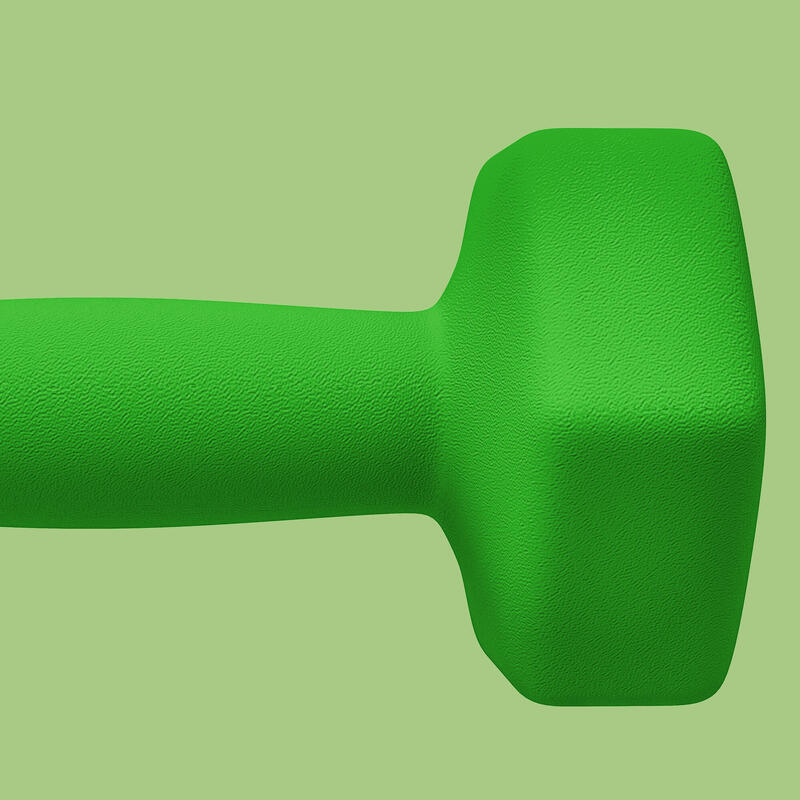 SPORTNOW Set 2 Gantere 2X3 kg Metal si Plastic 18X8X8 cm Verde