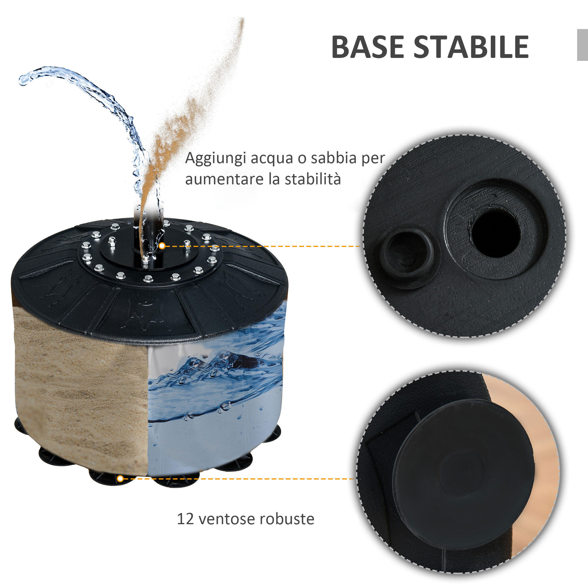 HOMCOM Sacco da Terra 3 in 1 Altezza Regolabile con 2 Speedball e Barra Girevole 6/8
