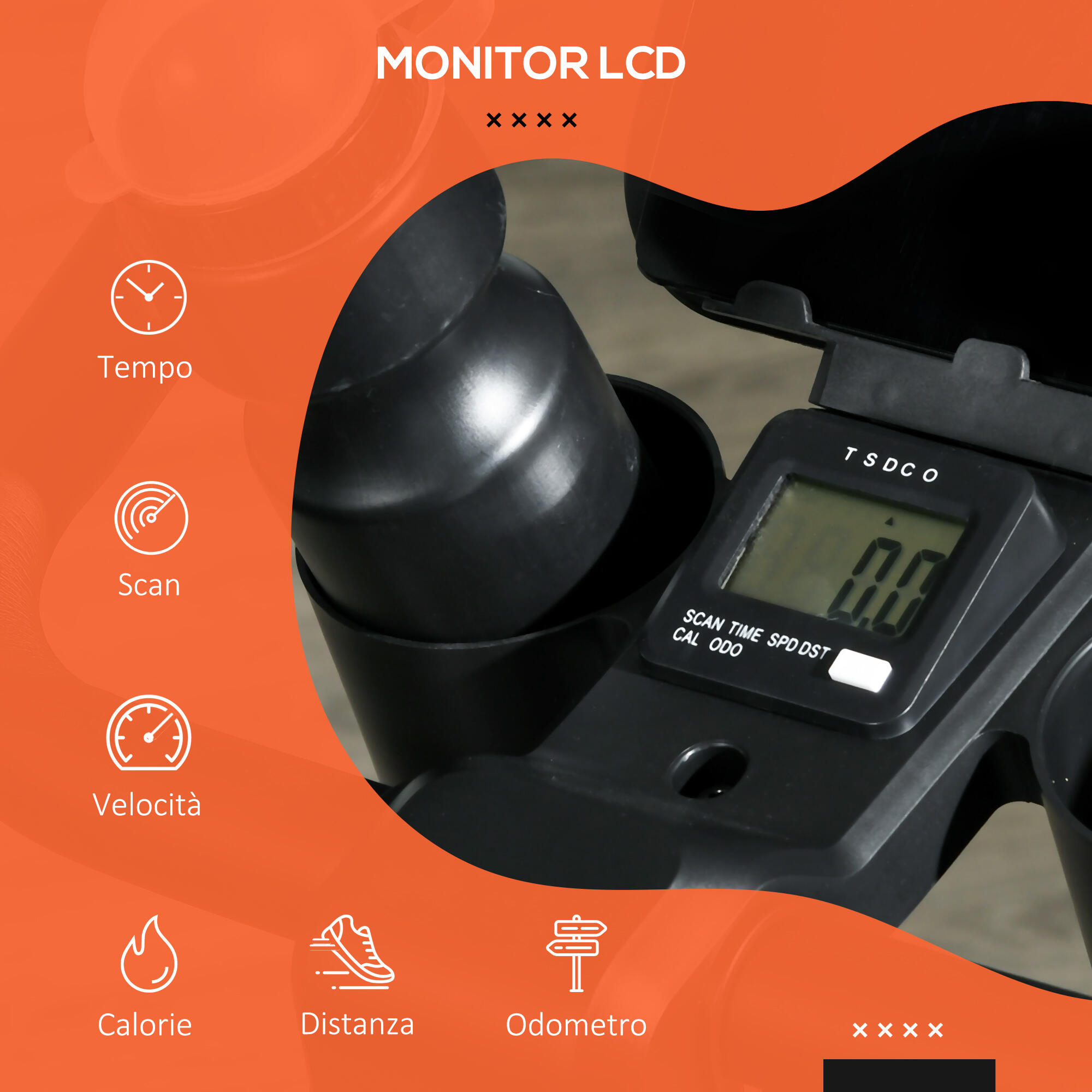 SPORTNOW Cyclette Magnetica Manubrio e Sellino Regolabili 7/8