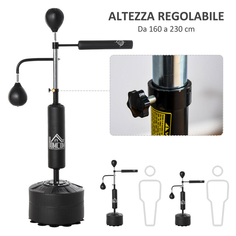 HOMCOM Sac de box, de Podea,  3 In 1, inaltime reglabila, 160-230 cm