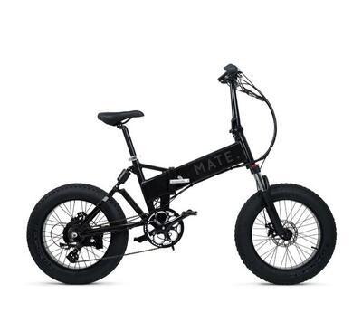 Bici fat bike elettrica Mate unisex adulto pieghevole Subdued Black