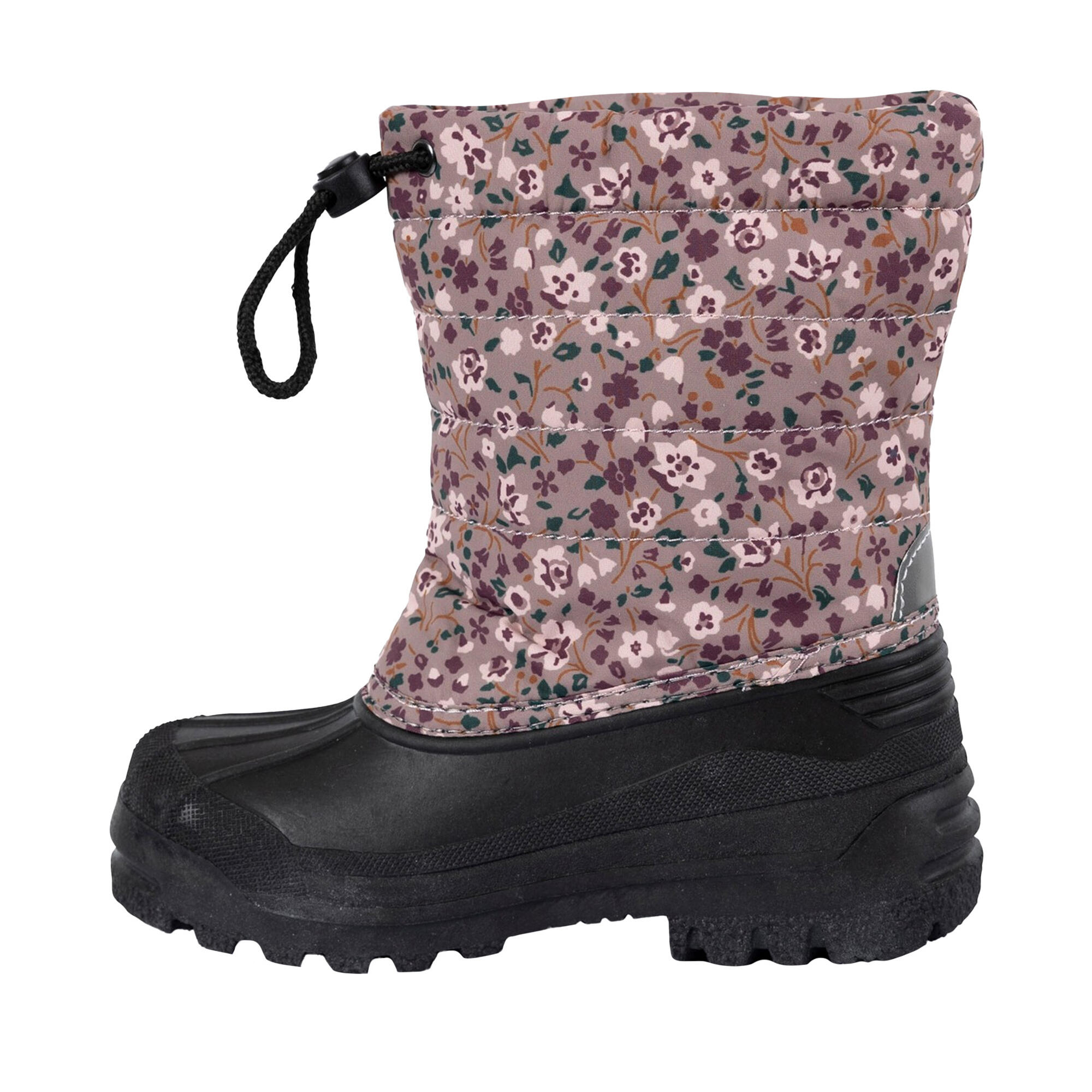 Schneestiefel "Remy", Blümchenmuster Kinder Braun/Schwarz 3/5