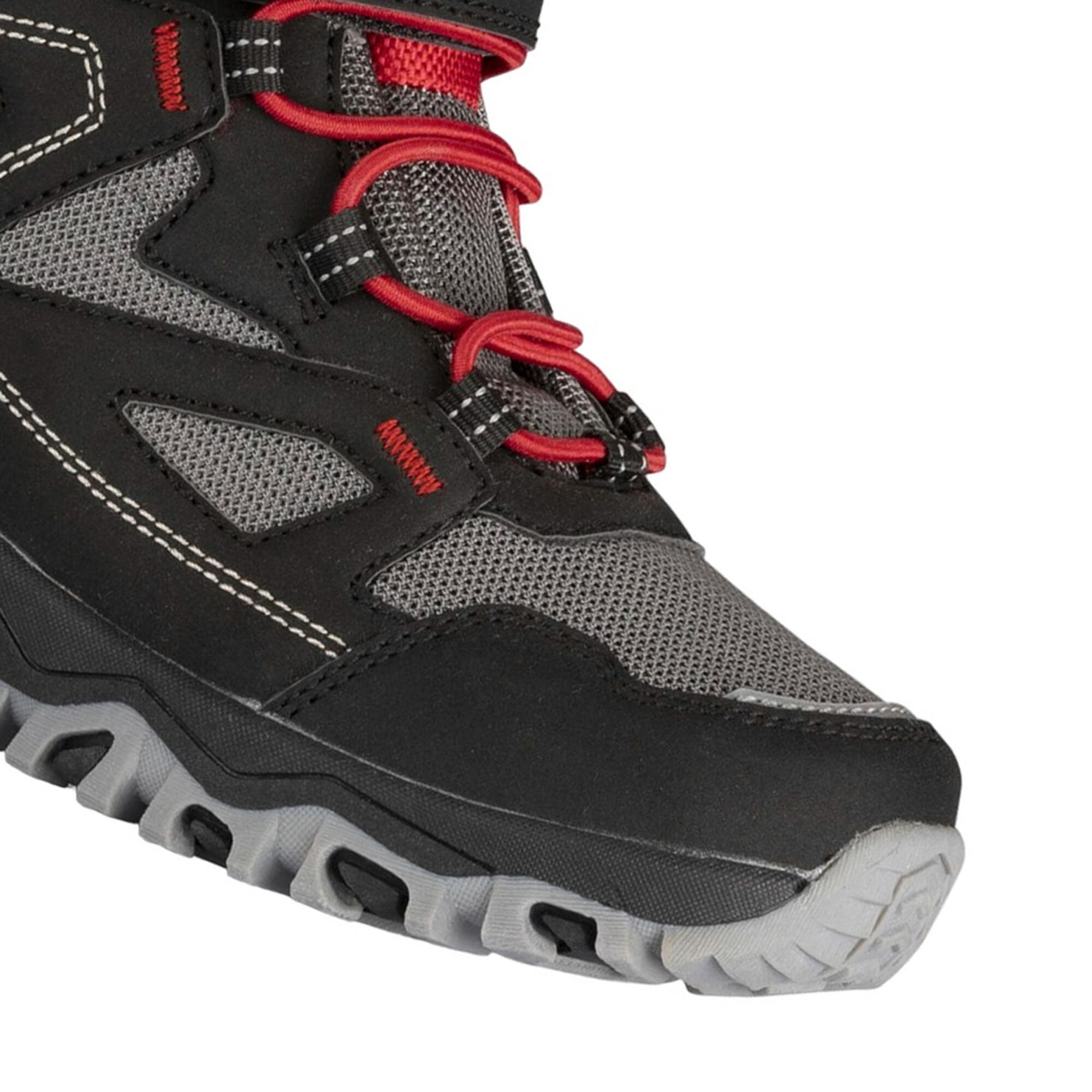 Childrens/Kids Adair Walking Boots (Black/Red) 3/4