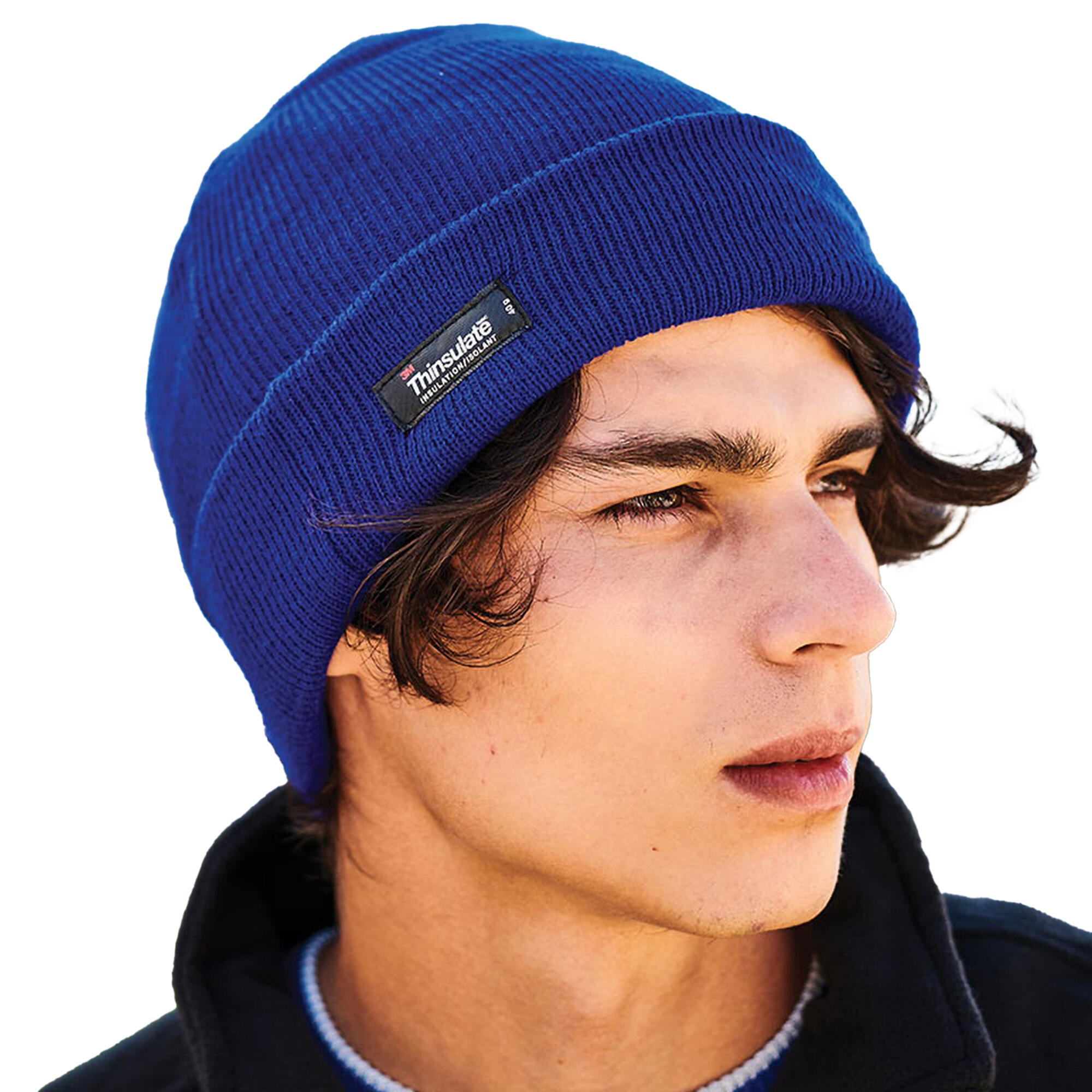 Unisex Wintermütze Strickmütze mit ThinsulateInnenfutter Damen und Herren 3/4