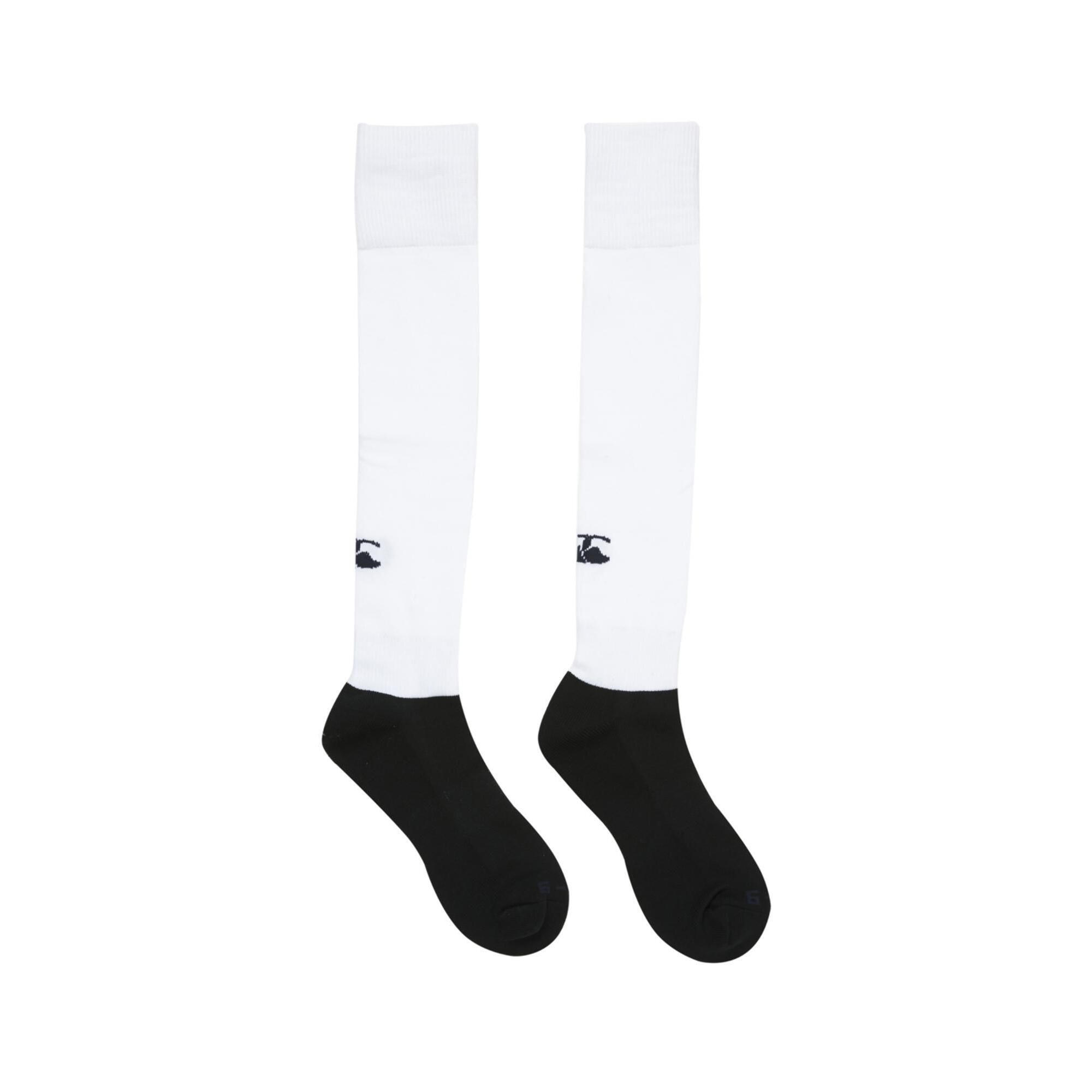 CANTERBURY Mens Team Logo Rugby Socks (White)