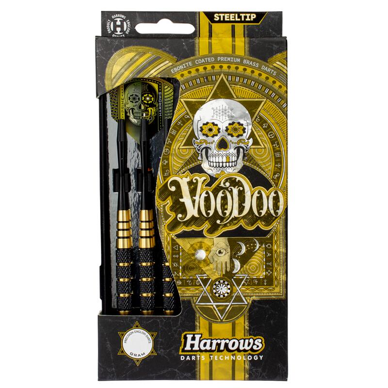 Dardos punta de acero adulto Harrows Voodoo negro