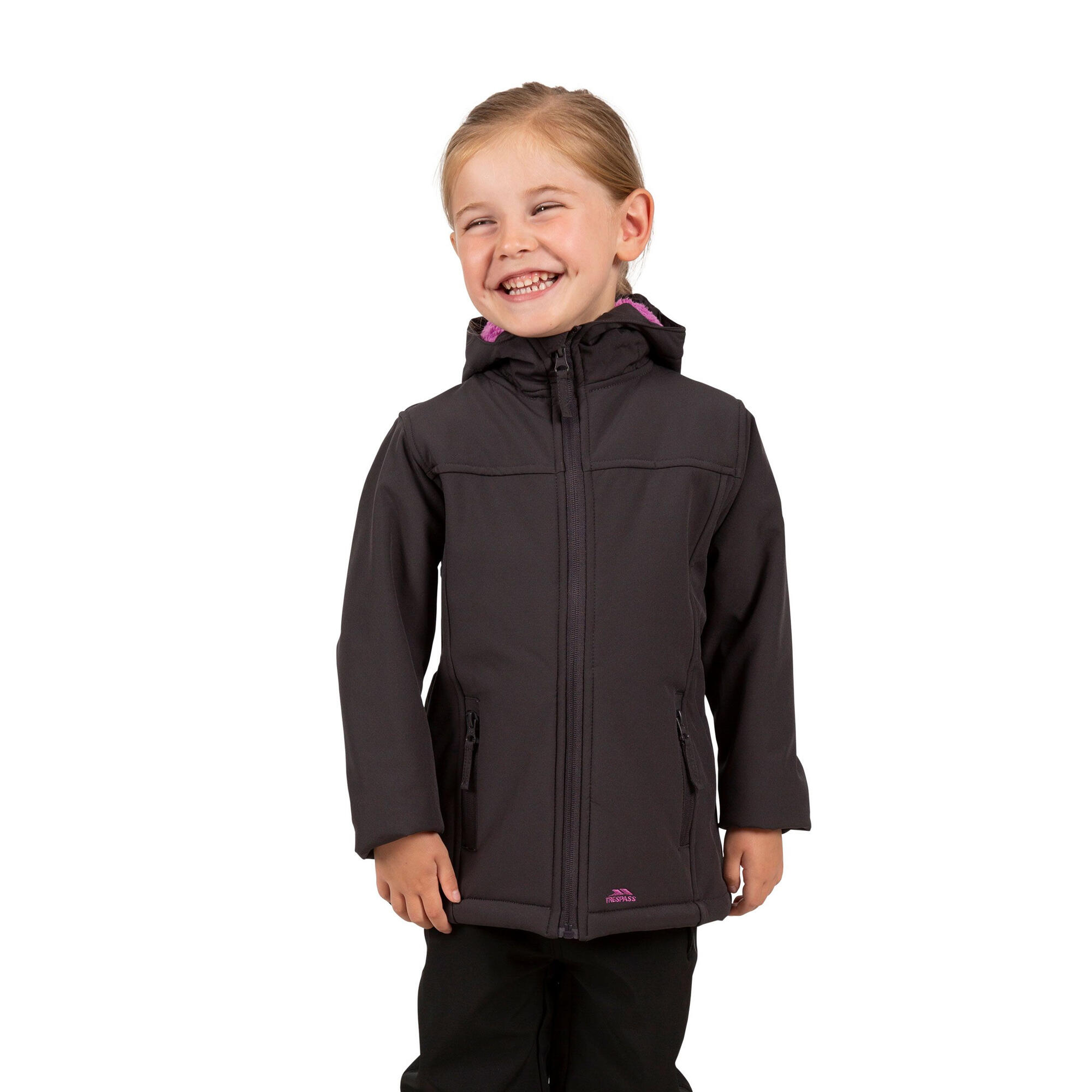 KRISTEN Giacca softshell da bambino (grigio scuro)