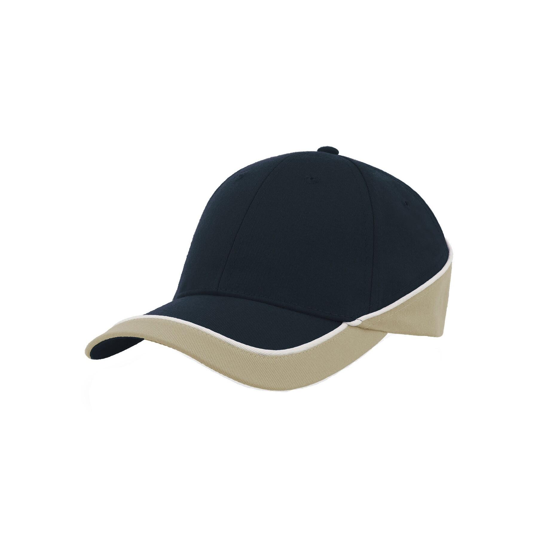 Cappello da competizione misto RACING (blu navy / beige)