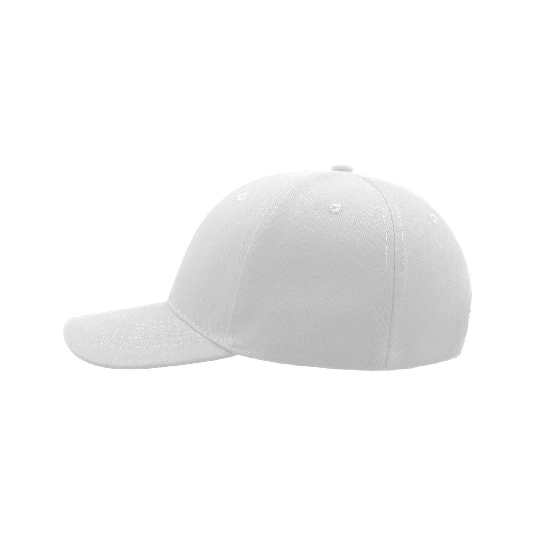Liberty Six Brushed Cotton 6 Panel Cap (White) 3/5