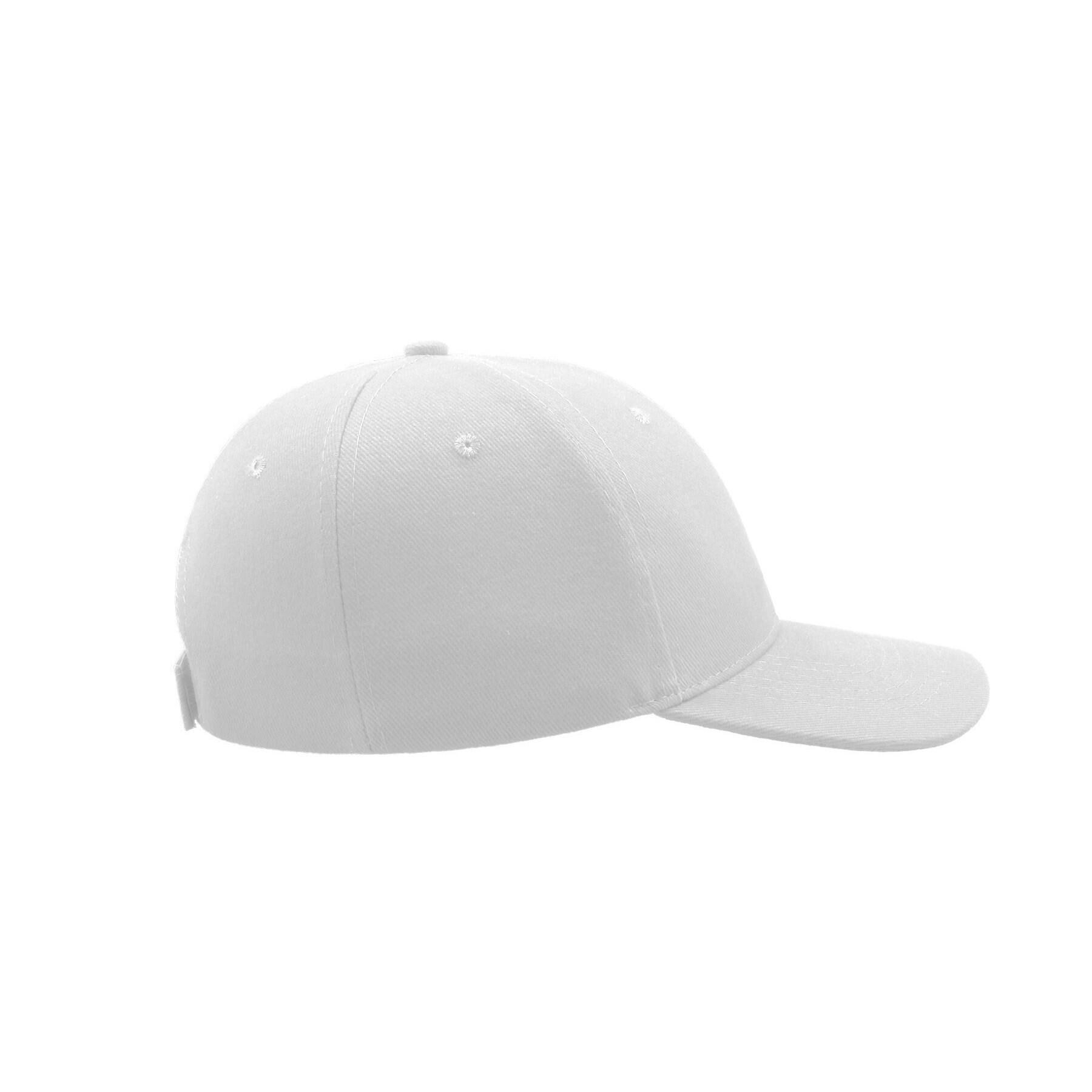 Liberty Six Brushed Cotton 6 Panel Cap (White) 4/5