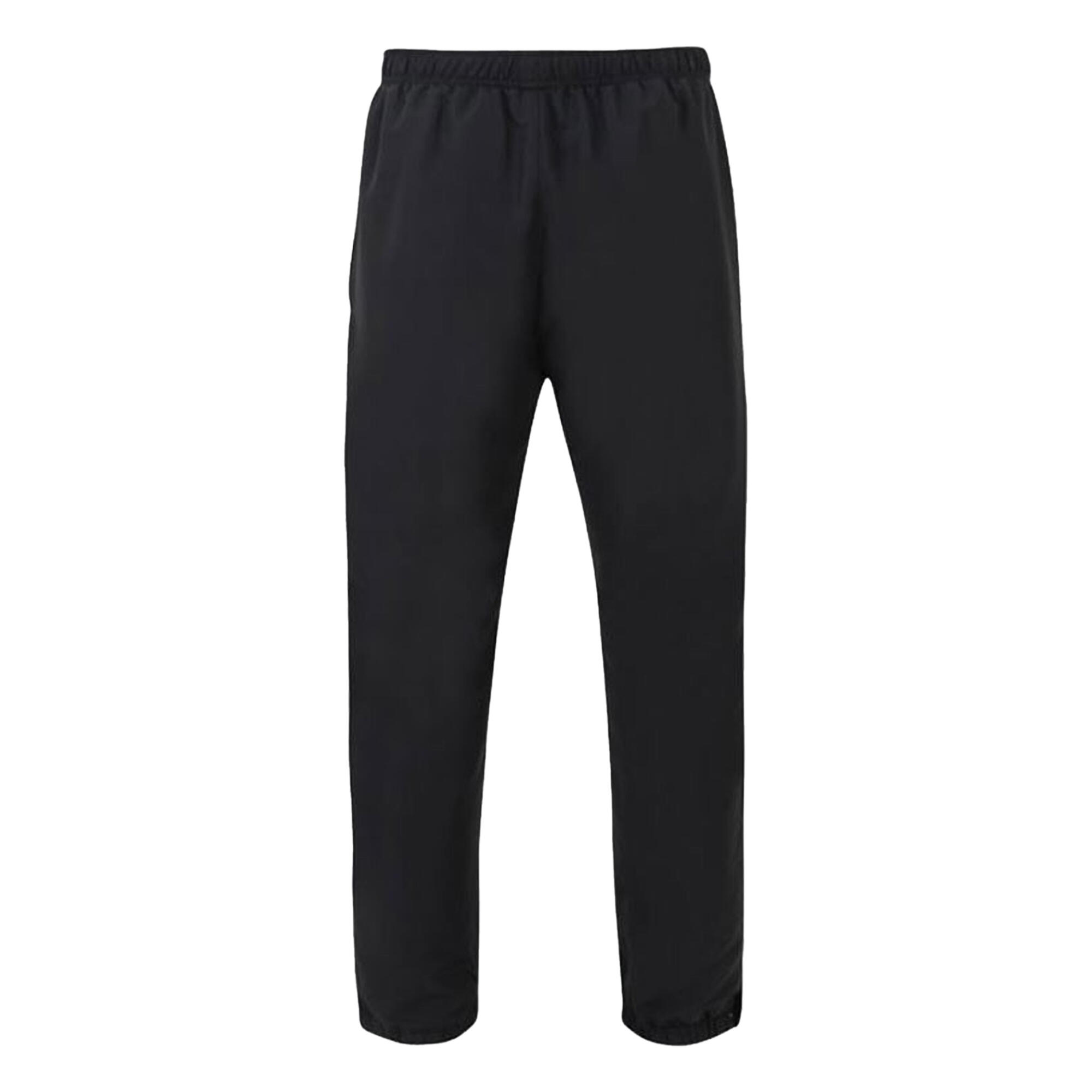 Childrens/Kids Open Hem Tracksuit Bottoms (Black) 2/3