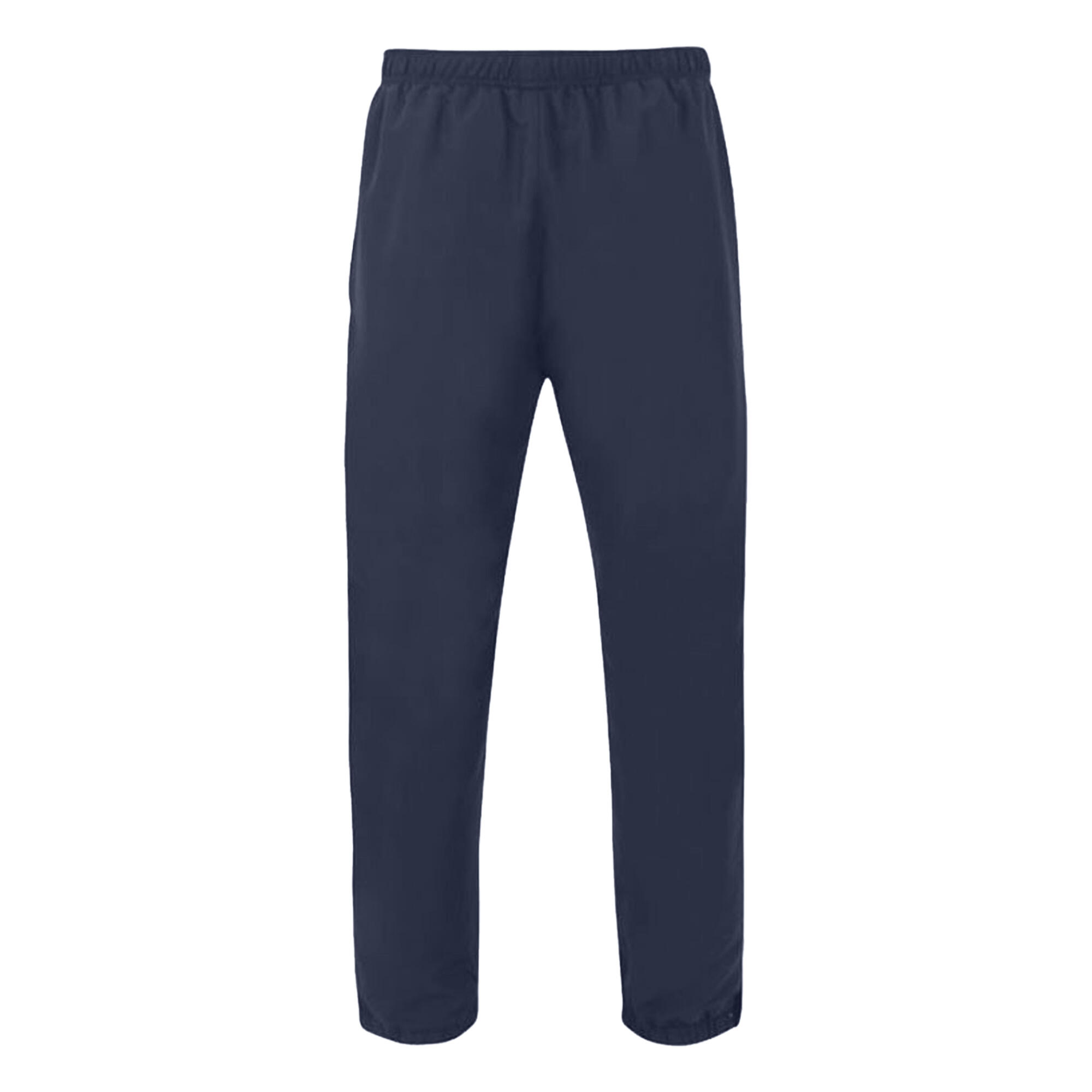 Childrens/Kids Open Hem Tracksuit Bottoms (Navy) 2/3