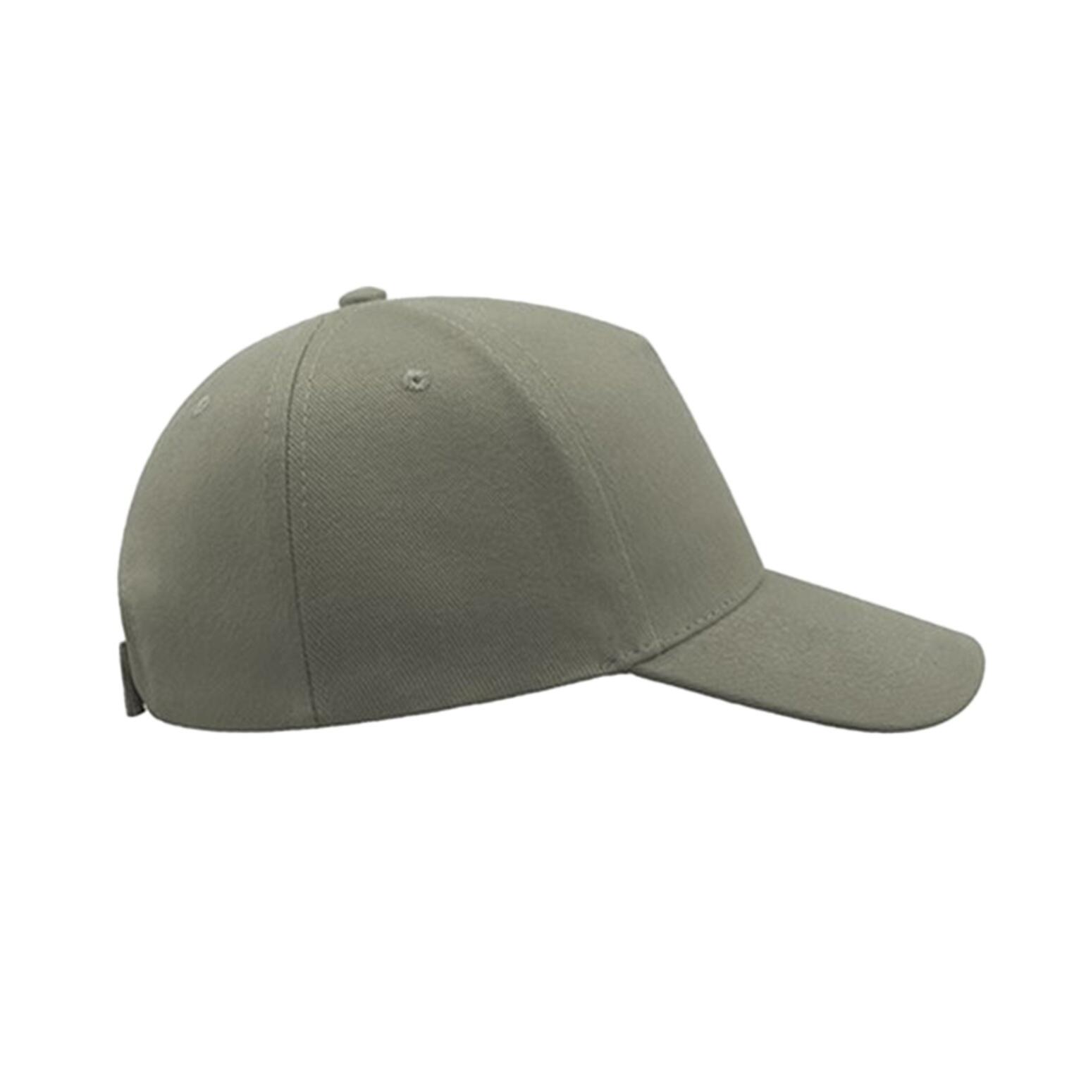 Liberty BaumwollKappe mit 5 Paneelen Damen und Herren Hellgrau 3/5