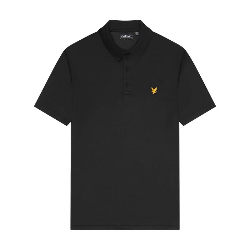 "Tech" Poloshirt für Emblem Herren Pechschwarz